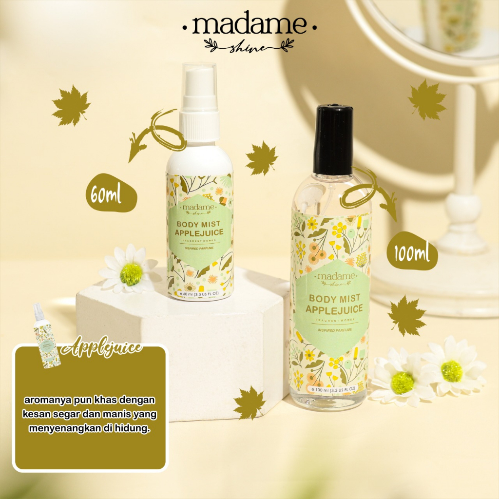 BODY MIST MADAME SHINE SERIES-BEST SELLER (APPLE JUICE)