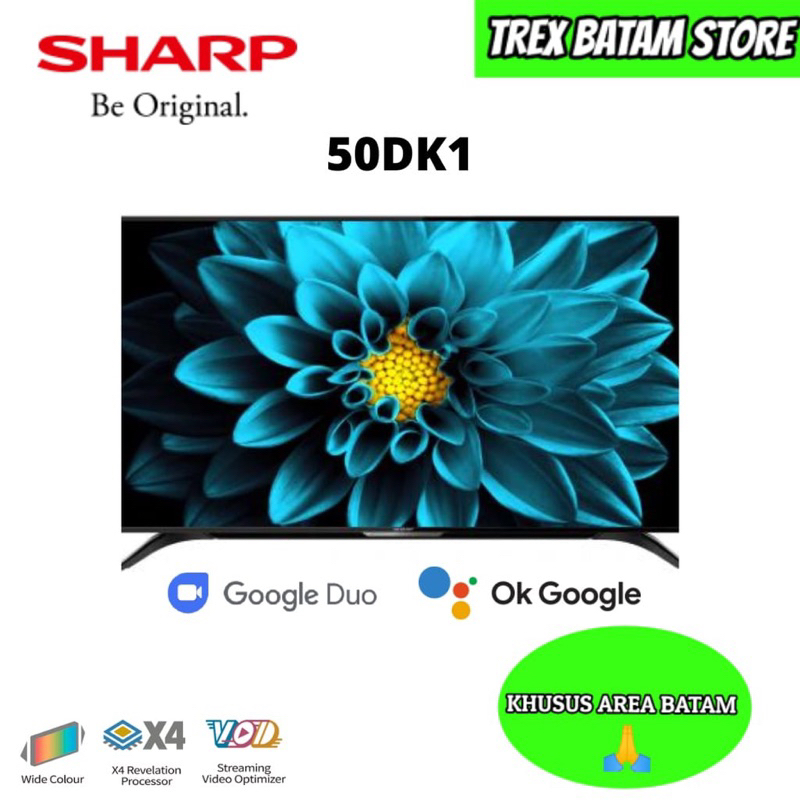 SHARP 4T-50DK1i ANDROID TV 4K 50 INCH SMART LED TV (BATAM)
