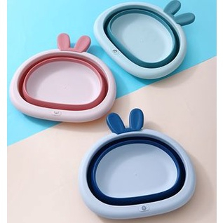 Ember Baskom Bayi Portable Plastik Warna Baskom Lipat Mandi Bayi