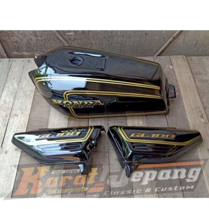 SET TANGKI GL100 TANGKI HONDA GL100-SETT TEPONG BOK AKI KANAN KIRI ACCU GL100-KUALITAS ORIGINAL#9