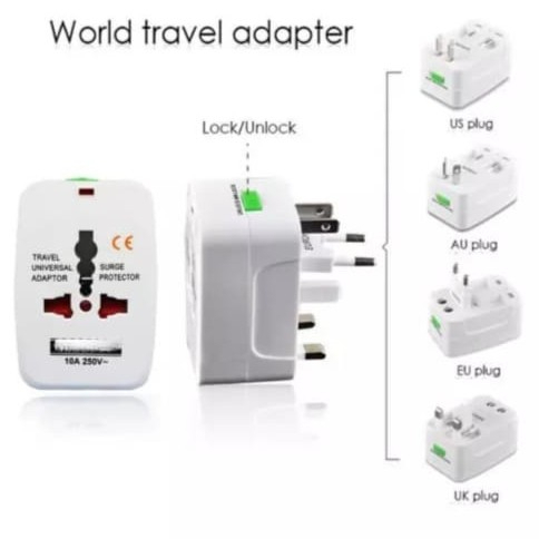 Barangunik2021 - Universal Travel Adaptor / Colokan Multi Adapter Mitsuyama MS-8517