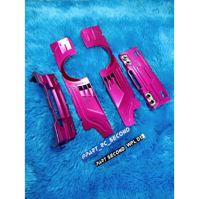 1 set body kit wpl d12 kondisi second bekas repaint pink bukan print 3d