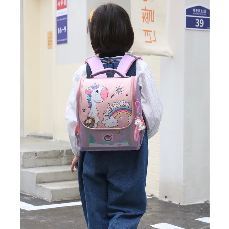 TAS ANAK RANSEL SEKOLAH UNICORN DINO ANTI AIR + GANTUNGAN KUNCI