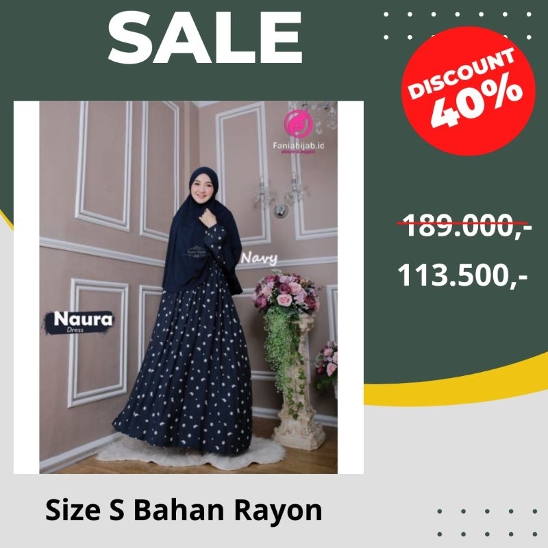 Naura Daily Dress Gamis Harian Gamis Rayon Fania Hijab Faniahijab