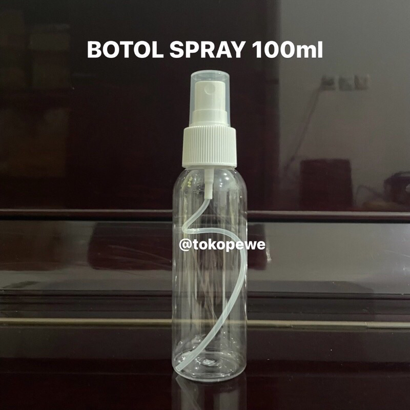 botol spray 100ml plastik sprai semprot 100 ml/ Botol Plastik spray 100ml Tutup Putih