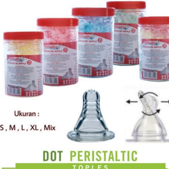 Reliable Baby Dot Peristaltic Nipple S M L XL ECER/SATUAN