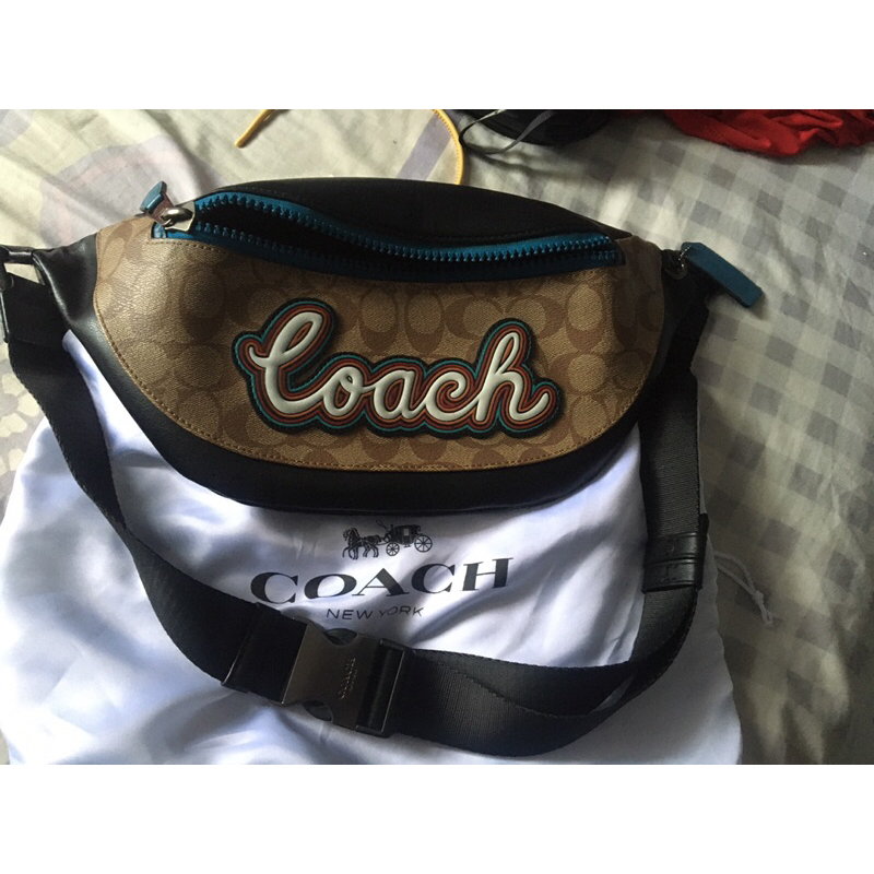 tas slempang samping pinggang merek COACH NEW YORK ORIGINAL