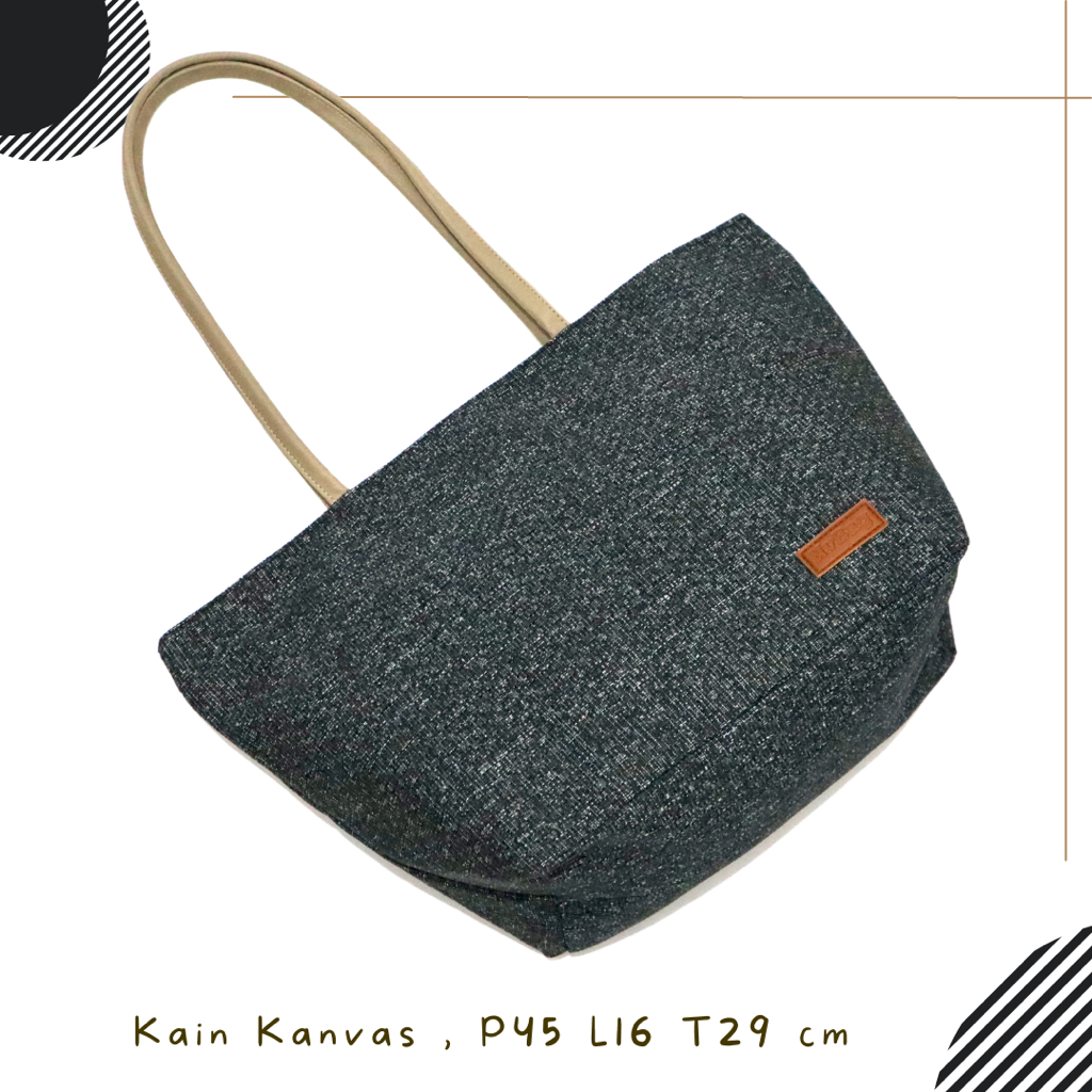 [HARGA TERBAIK] Jual tas kanvas tote Totebag batik motif polkadot stock terbatas bisa bayar cod jnt