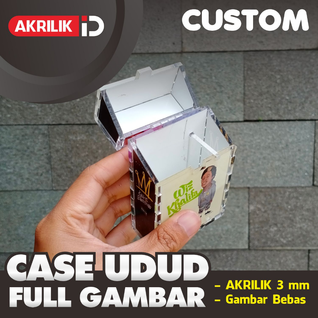 Case Tempat Rokok - Akrilik - Full Gambar - Teks/ Gambar Custom