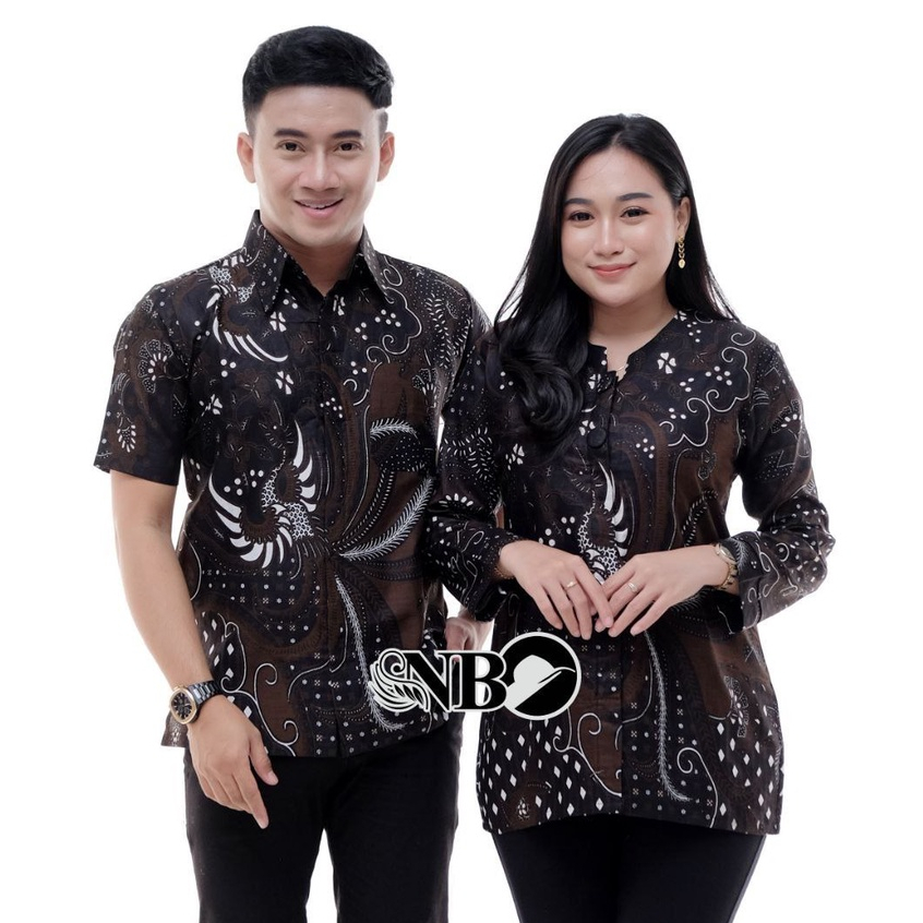 Batik Couple Modern Atasan Blouse Batik Kerja Kantor Wanita Baju Batik Wanita M L XL XXL