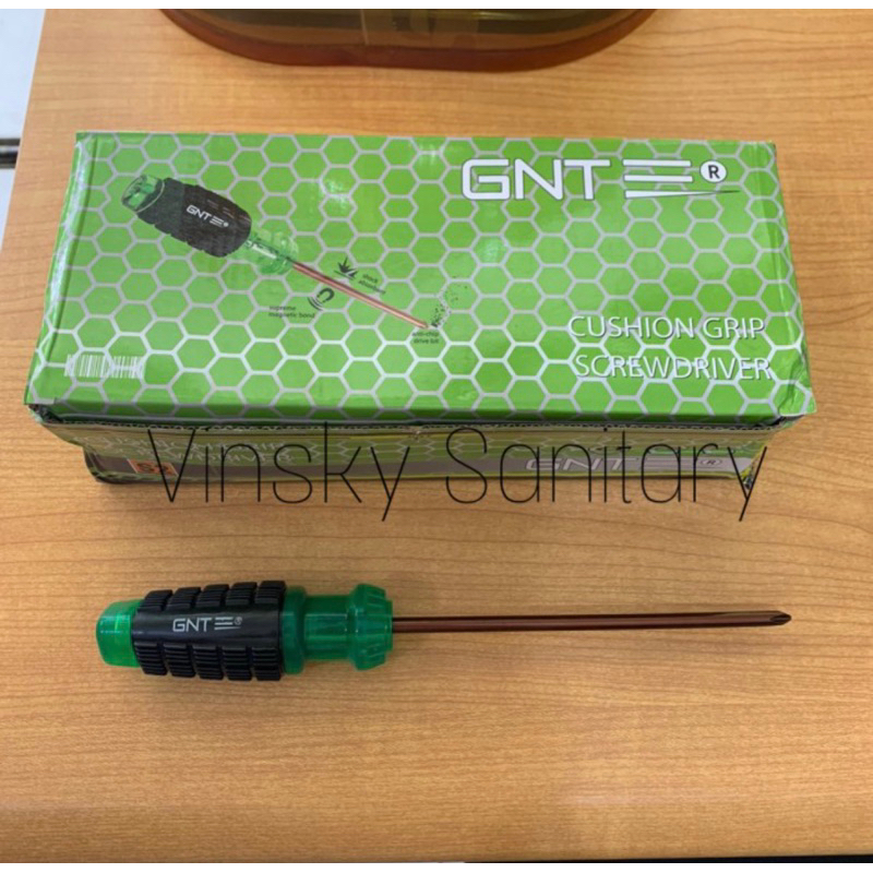 Obeng Gagang Karet 6” Inch (+) / Obeng Tukang Plus