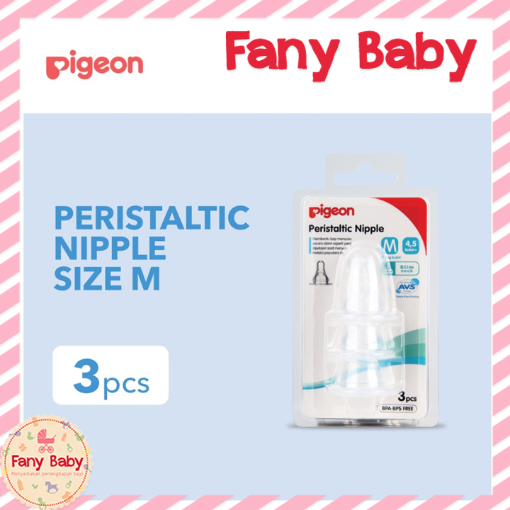 PIGEON PERISTALTIC SLIM NECK ISI 3PCS