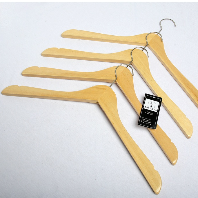 Hanger Kayu Natural Paket Besar 280PCS