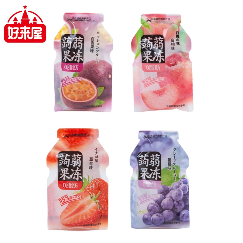 Cemilan agar agar rasa buah pudding buah Fruit jelly low fat 果冻