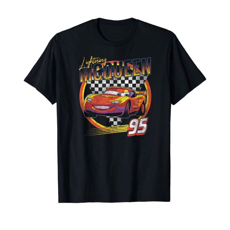 Kaos Baju Atasan Anak Bergambar Mobil - Mobilan Disney Pixar Cars Lightning McQueen Race T-Shirt Baj