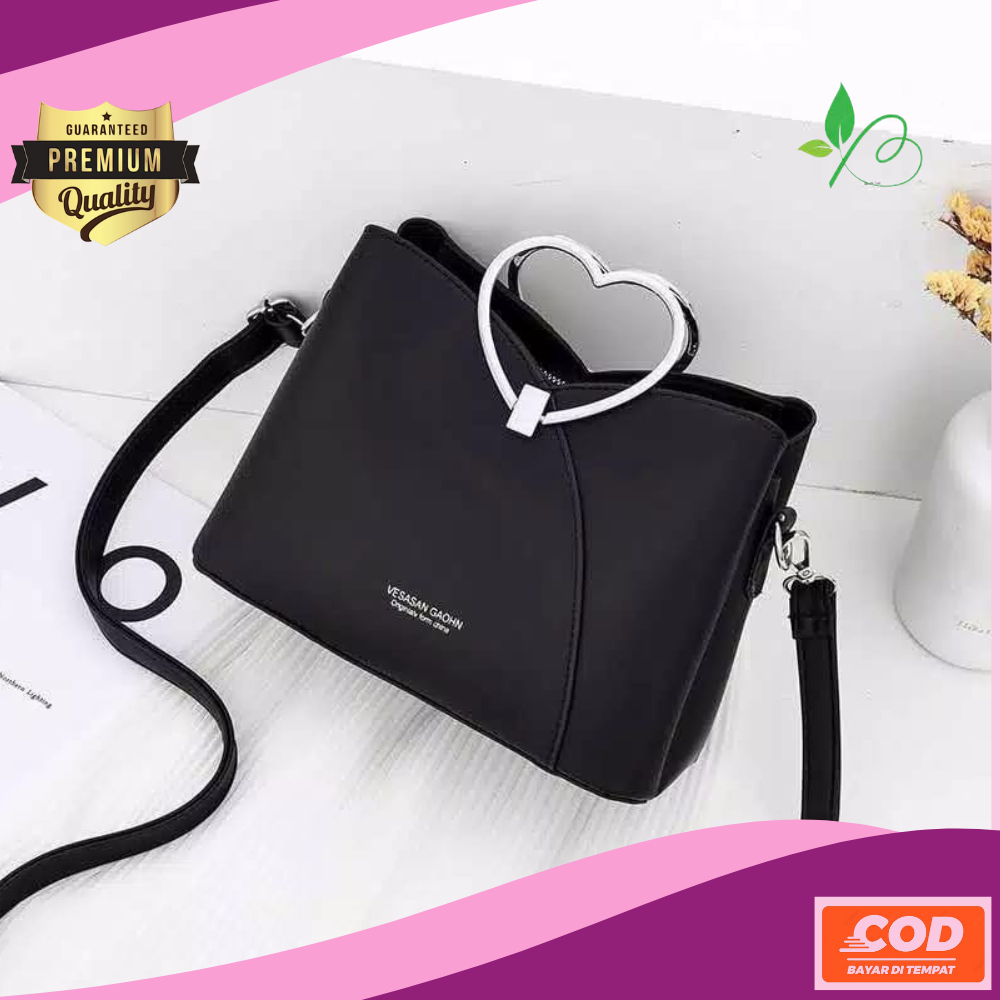 Tas Selempang Kulit Wanita Tas Cewek Mini Slingbag Saddle Bag JS2 8505