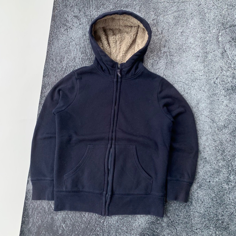 Hoodie ziper uniqlo Sherpa kids