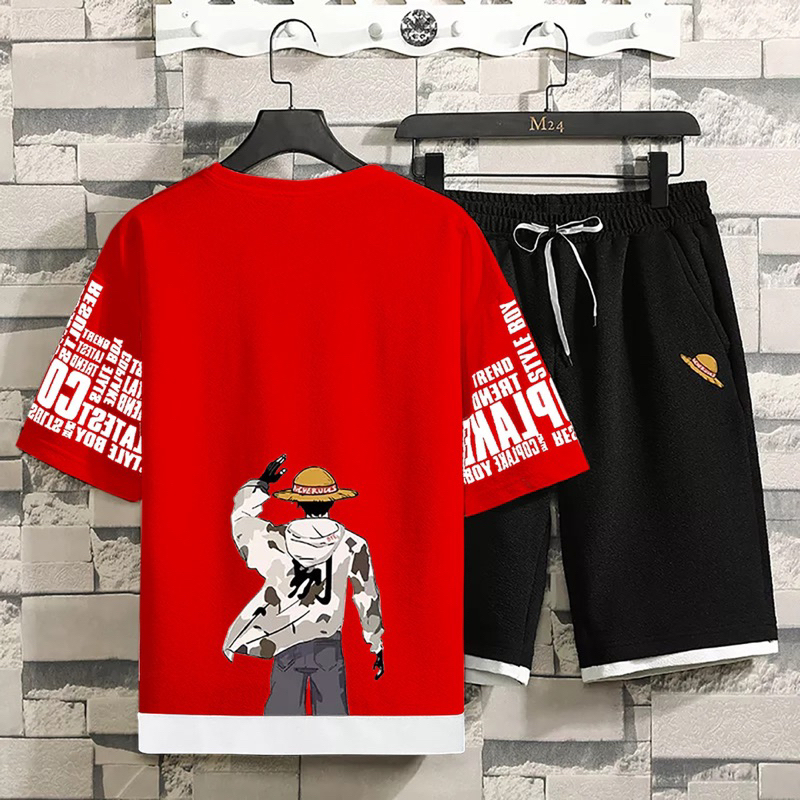 BAJU STELAN KAOS PRIA SETELAN COWOK NEVERULAS + CELANA PENDEK SANTAI