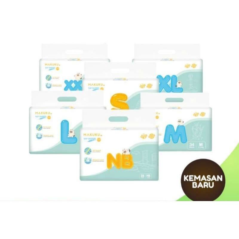 Popok Bayi Anak Perekat &amp; Celana Tipis SAP Anti Gumpal Makuku Air Diapers Comfort Popok Sekali Pakai Nyaman dan Lembut