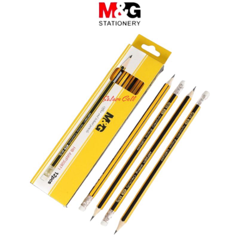 Pensil 2B H&amp;G Plus Penghapus Model Classic Original