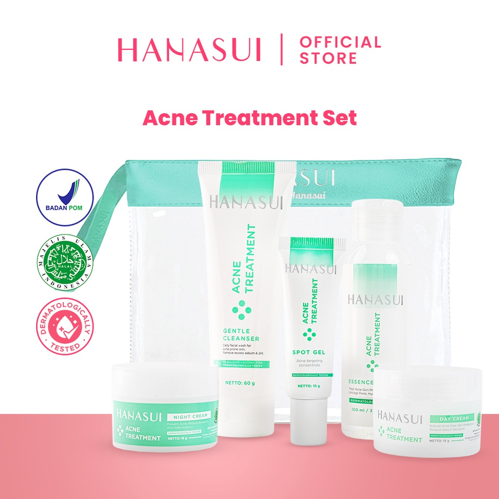 HANASUI Acne Treatment | Flawless Glow 10 Series | Acne Spot | Night Day Cream | Essence | Skincare Skin | Day Cream | Toner hanasui face skincare