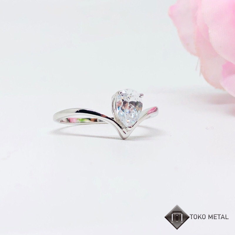 Cincin Xuping 100% Original Mata 1 Silver Lapis Emas [ Toko Metal ]