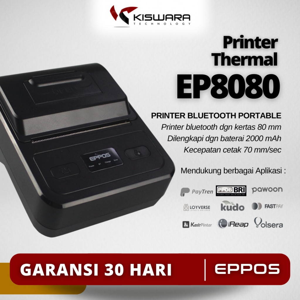 Mini Printer Bluetooth EPPOS 80mm EP8080