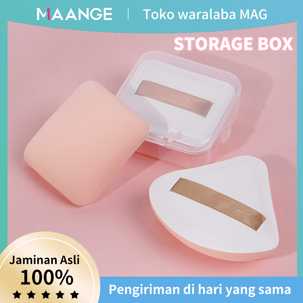 MAANGE Spon Pizza Segitiga Cushion Puff Dry Use Sponge Makeup Bedak Foundation Puff Spons Rias Sisi Ganda Bantalan Udara Puff Kering Basah Penggunaan Riasan Cair Berkualitas Tinggi51144