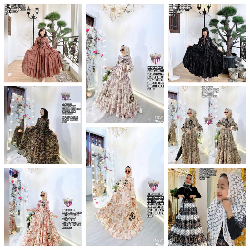 READY NEW SHR KIDS Maxydress spyder serut3IN1SET(DRESS+HIJAB+LEGGING)/2IN1SET DRESS+HIJAB TUTUL SERU