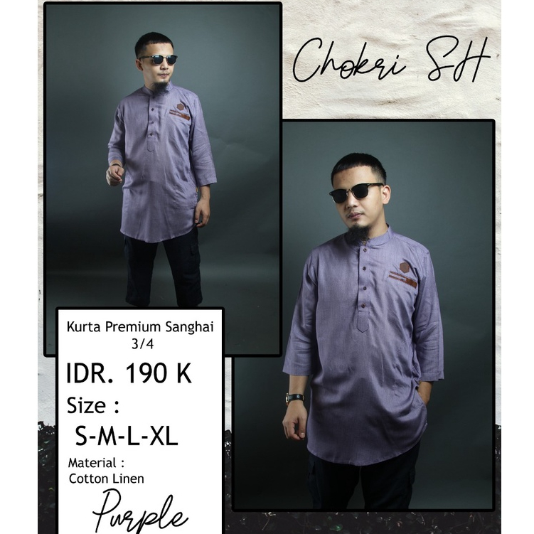 Kurta Pakistan Kerah Shanghai Al Amwa Baju Muslim Pria