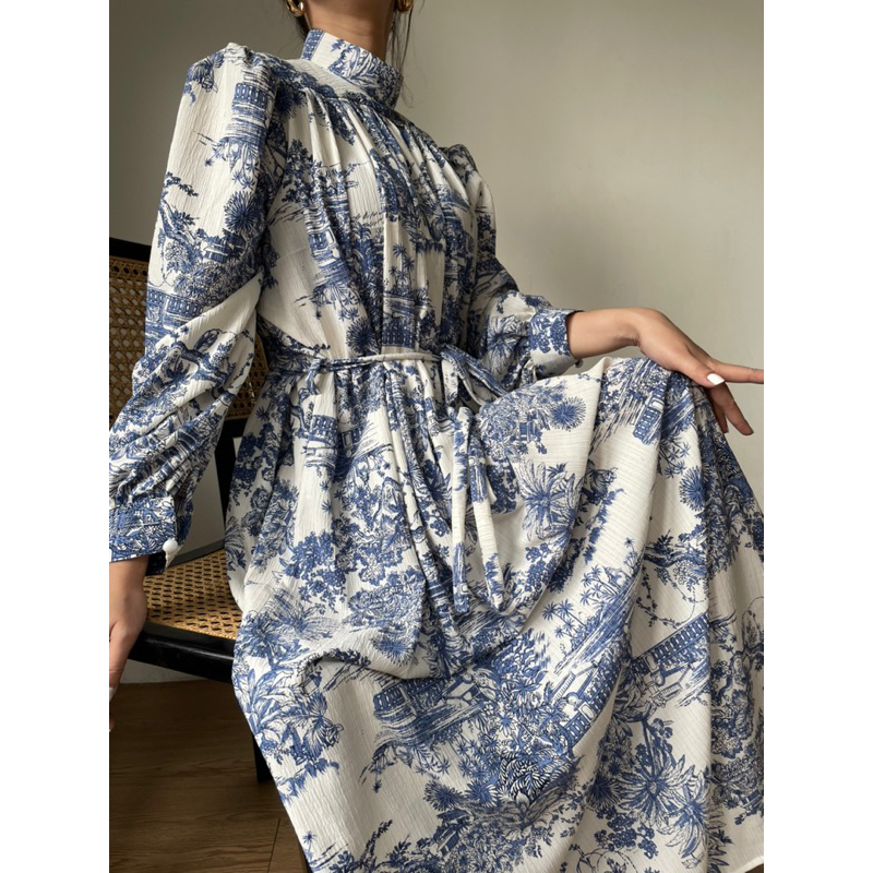 Zéa - Milly - Dress Vintage Korea Motif Crincle