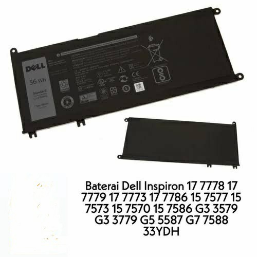 BATERAI DELL INSPIRON 17-7778 17-7779 15-7577 15-7573 33YDH ORIGINAL