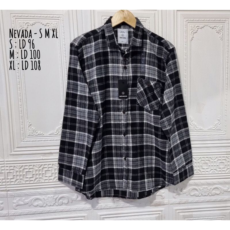 Kemeja Flanel lengan panjang Nevada