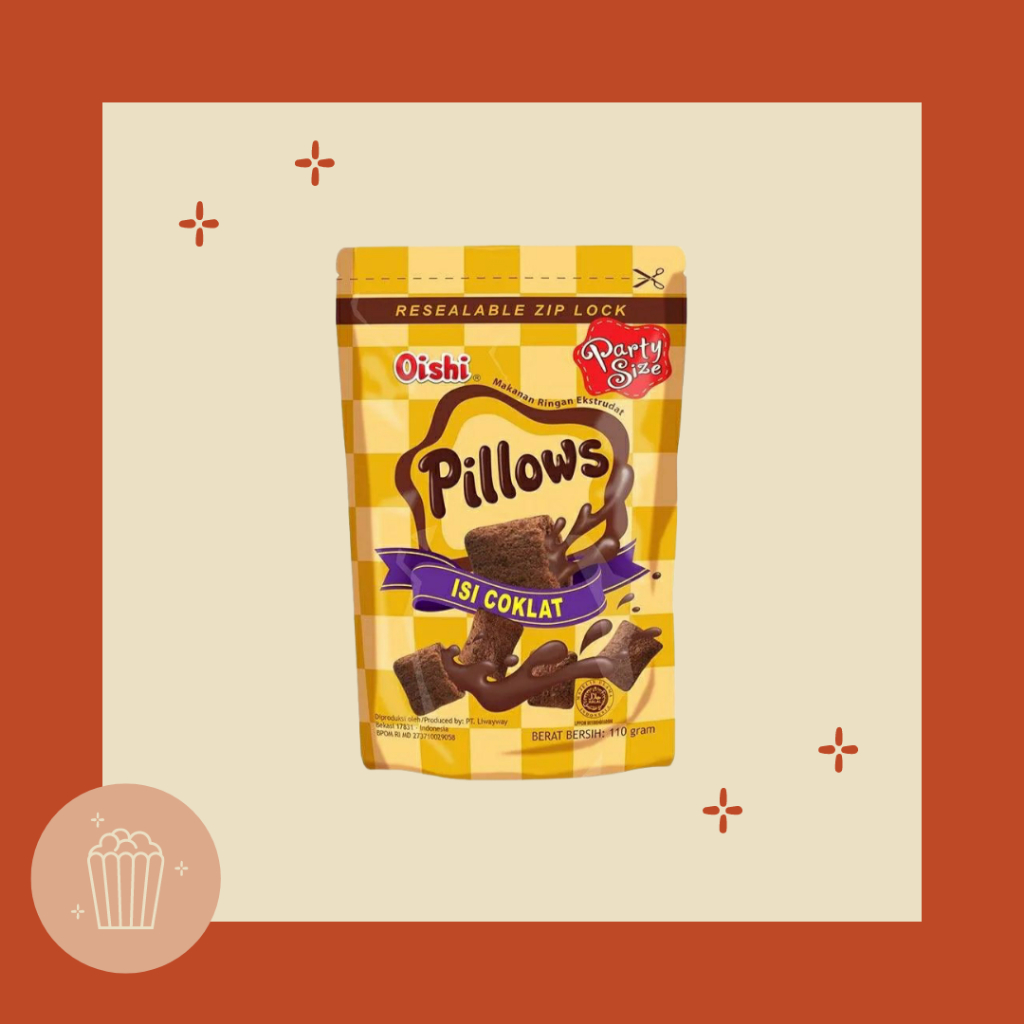 

Oishi Pillows Coklat 110 gram