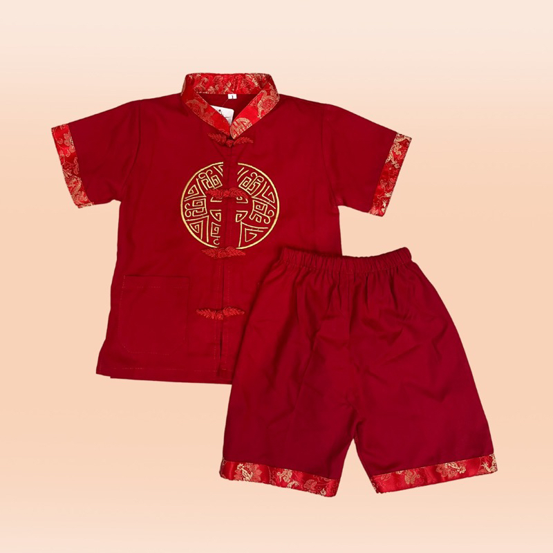 Baju Imlek CNY Sincia Anak Laki-Laki/ Setelan Imlek CNY Sincia Anak Laki-Laki/ Cheongsam Anak Laki-L