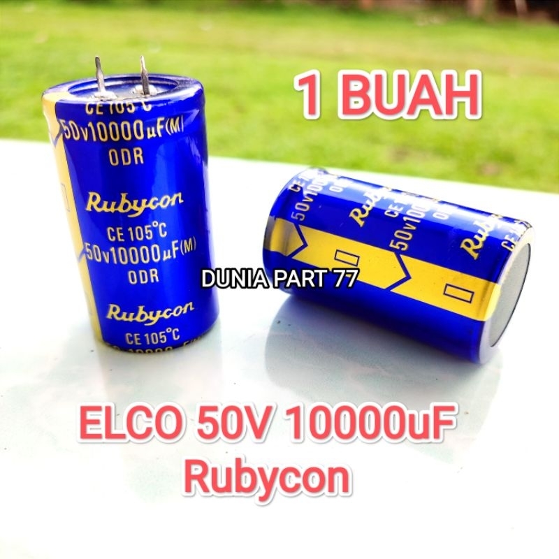 Elco 10000uf 50v rubycon kapasitor elco 10000 uf 50 v