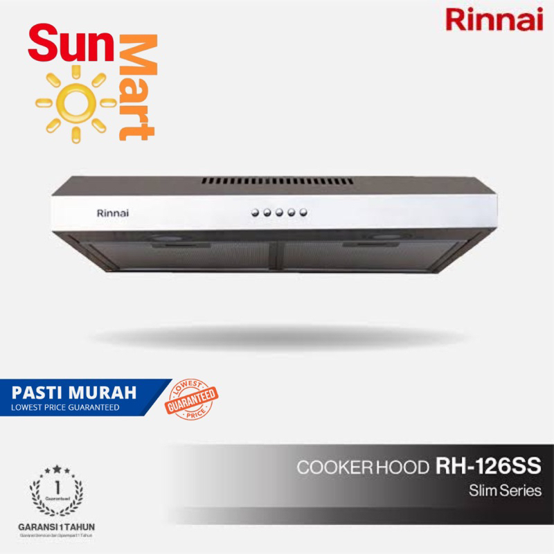 Cooker hood rinnai RH 126 SS || RH-126SS Penghisap Asap Dapur Rinnai