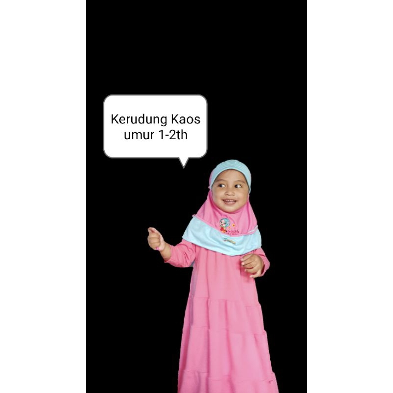 KERUDUNG || JILBAB ANAK 1-2 tahun bahan Kaos Adem