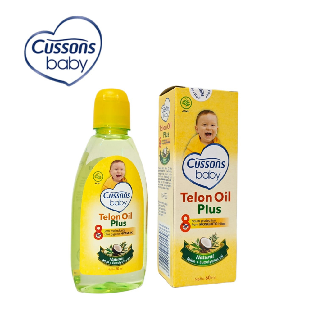 Cussons Baby Telon Oil Plus Natural - Minyak Telon Bayi 60ml