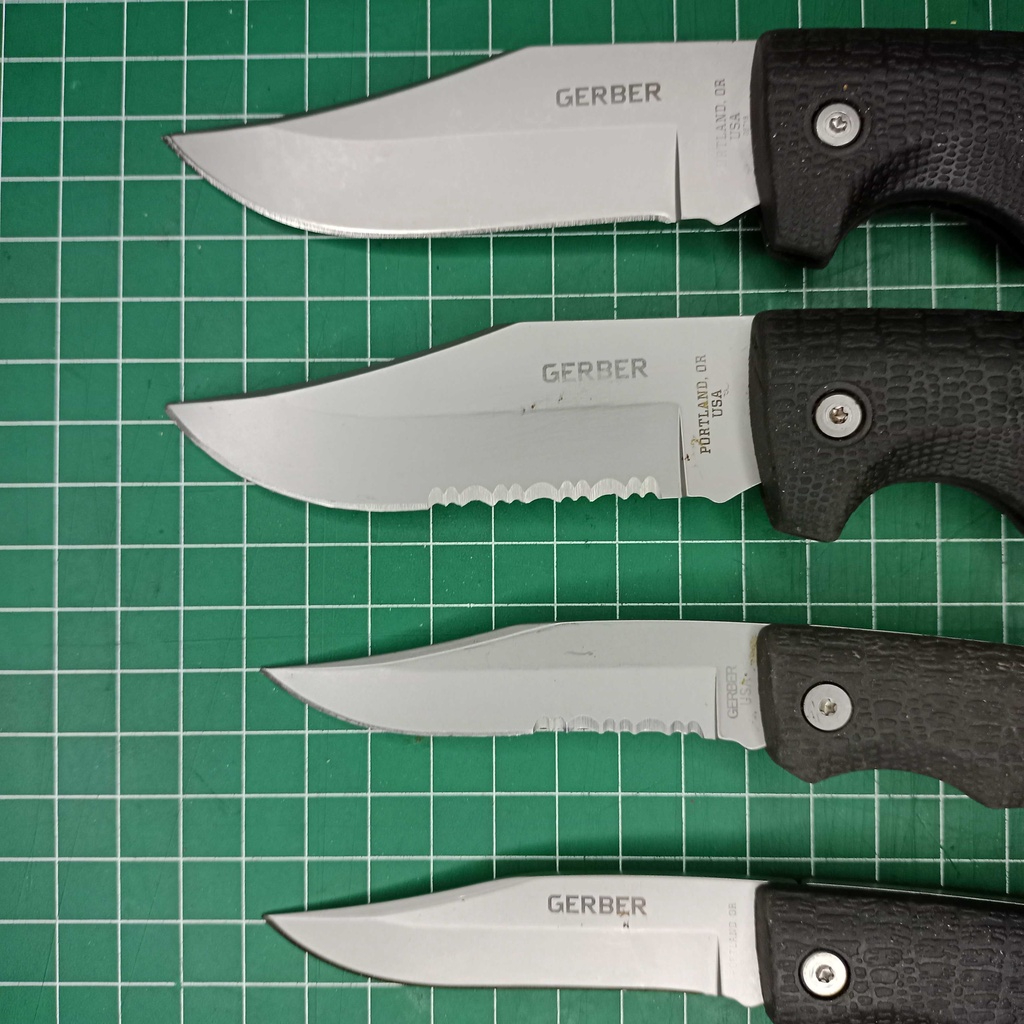 GERBER GATOR Folding knife Serrated Clip Point Combo Blade With Grip Handle