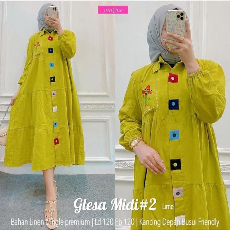 BAJU DRESS TERBARU KANCING PELANGI KEKINIAN MIDI DRES TERLARIS MASAKINI DRES KONDANGAN BAJU TUNIK REMAJA KOREADRESS KANCING AKTIF SALUR TERBARU MIDI DRES OUTFIT CASULA  BAJU LEBARAN 2022 DRES GANTUNG REMAJA