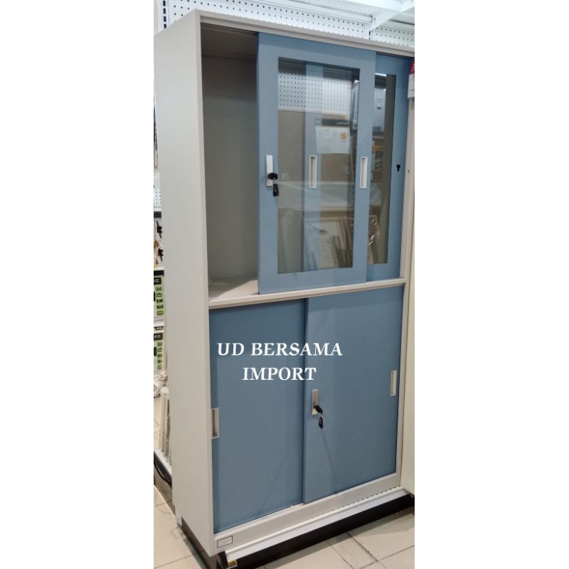 KRISBOW Lemari Kantor Pintu Geser/Filling Cabinet/Lemari Besi - Biru