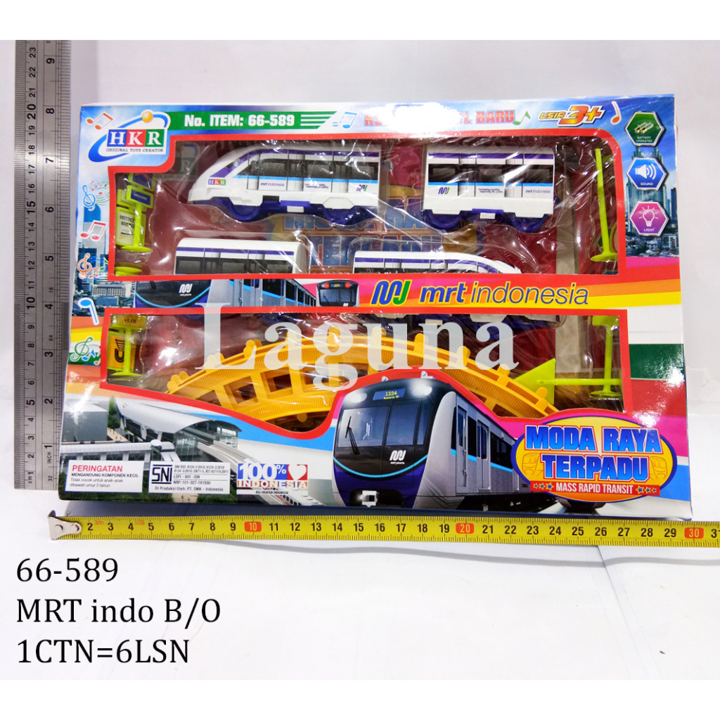 mainan anak kereta api cepat indonesia - kereta mrt set - 66-589