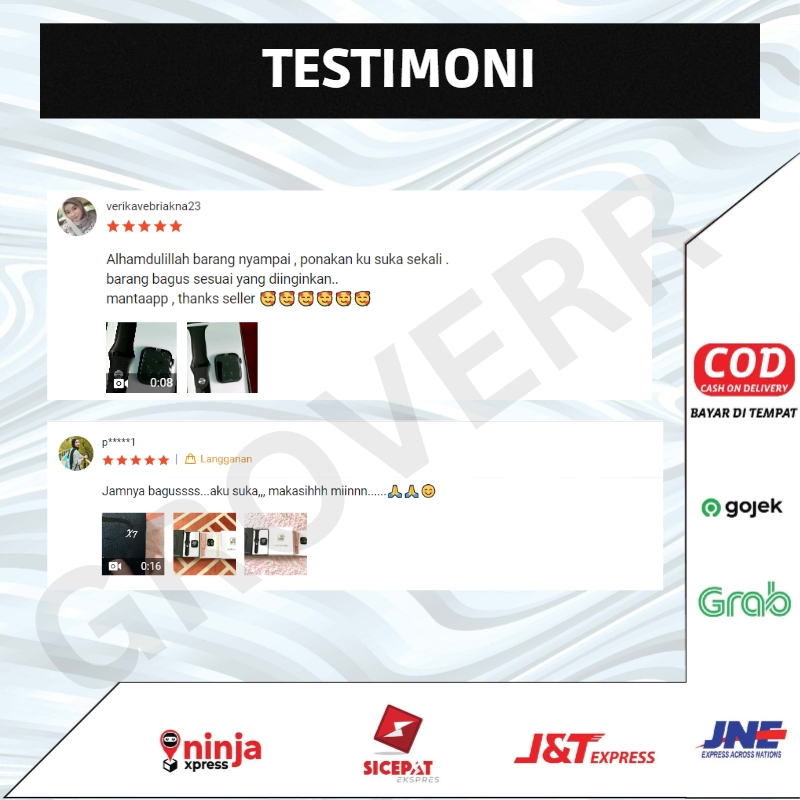 SmartWatch Smart Watch X7 Jam Tangan Pintar Sport Fitness Digital Bluetooth Layar Sentuh touch screen touchscreen Pria Wanita Anti Air Waterproof Tahan Air Dengan Pedometer Heart Rate Monitor pengukur detak jantung penghitung langkah dan kalori olahraga