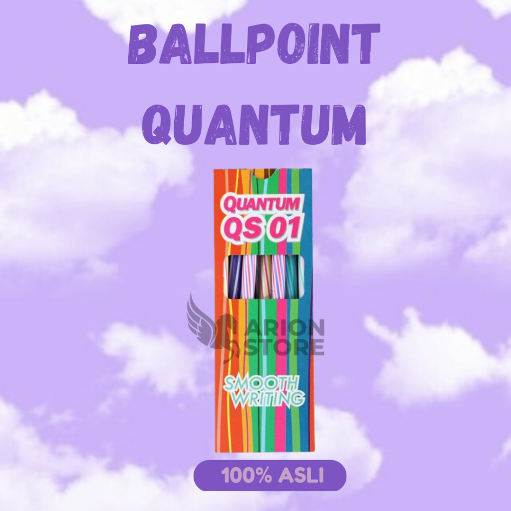 

[ARION STORE] Standard Pen/ Ballpoint QS01 / Ballpoint Quantum # Standard Hitam [PAK][12BIJI]