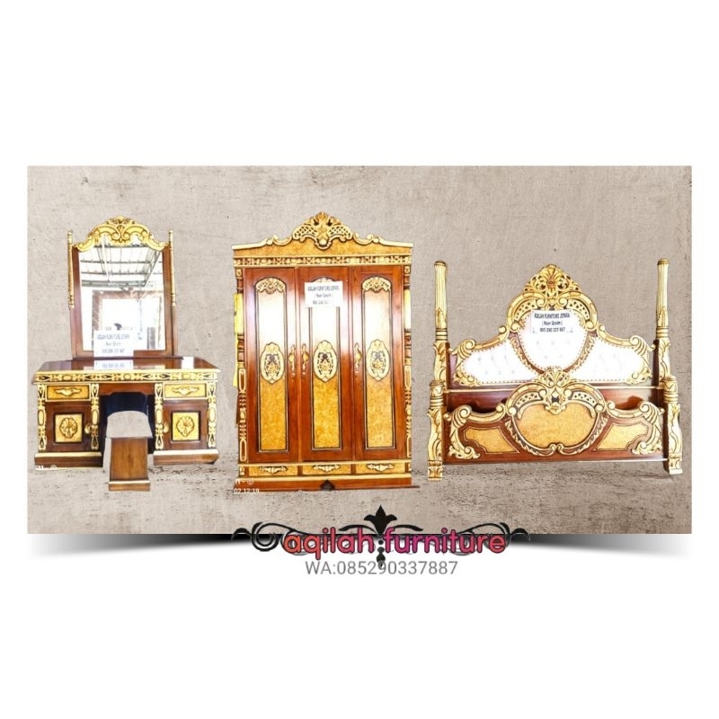 PAKET SESERAHAN PERNIKAHAN PAKET HANTARAN PERNIKAHAN SET KAMAR TIDUR KAYU JATI UKIRAN CINTA ASLI JEP