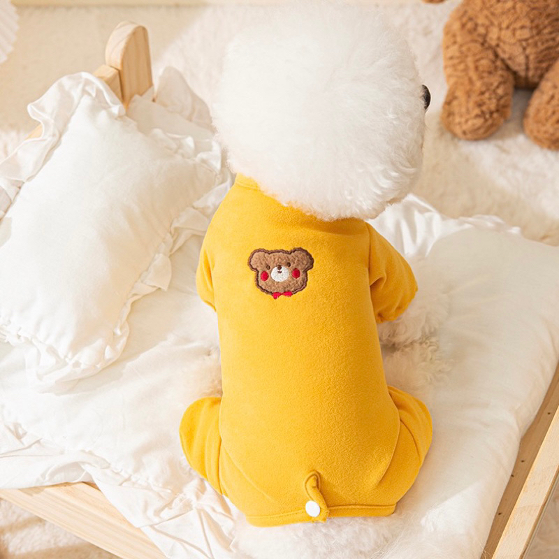 Clementine bear super soft korea belly cover pajama