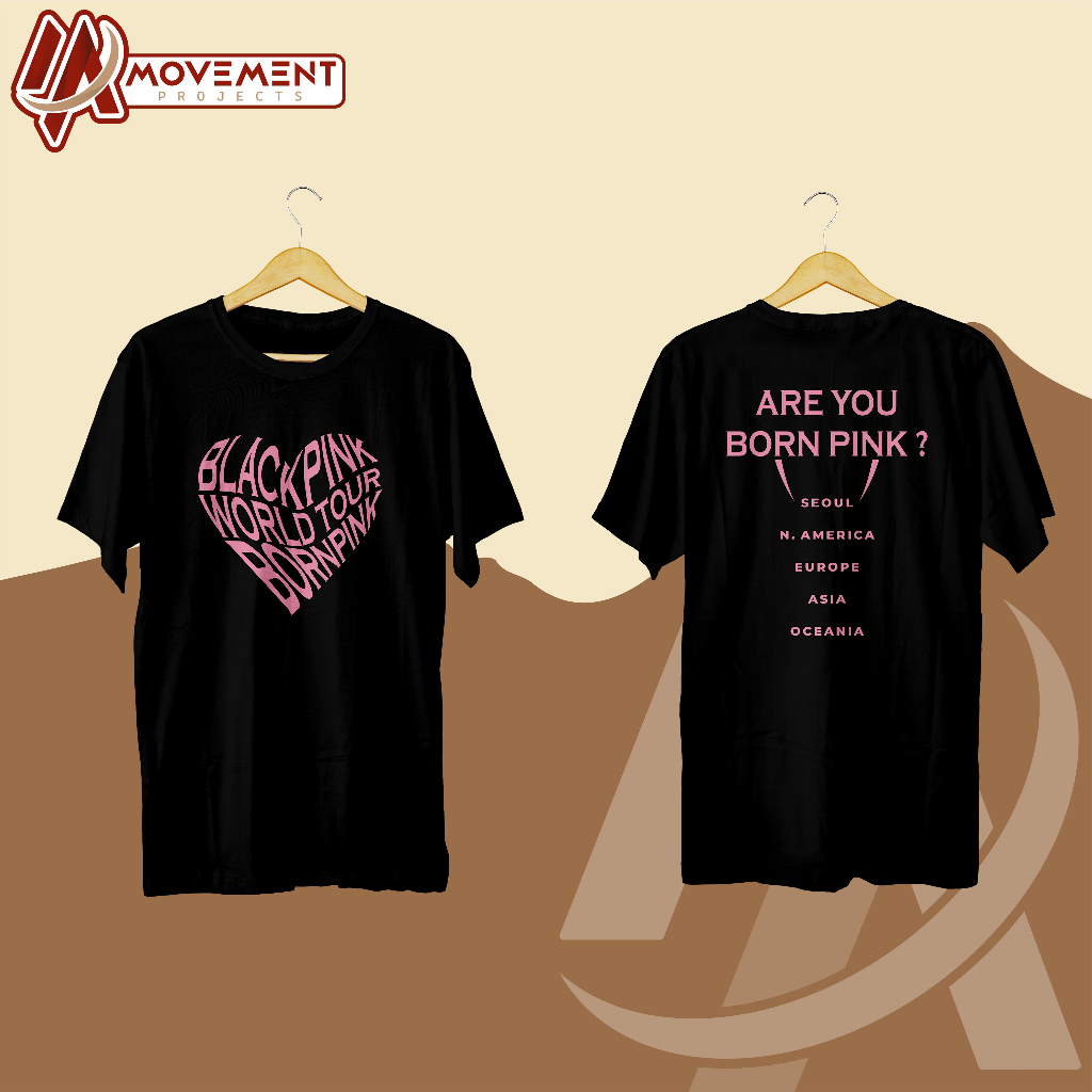 [CUCI GUDANG] KAOS &quot;BORN PINK&quot; VER. 4 BLACKPINK WORLD TOUR