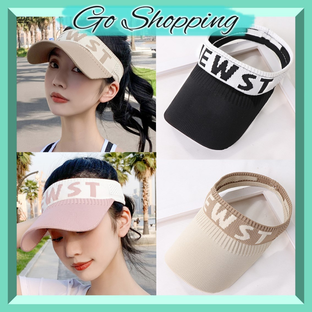 GO! TP973 Topi Golf Rajut Motif Rajut Baseball Cap Sport Jogging Cap Pantai Korea Fashion Wanita Visor Hat Import