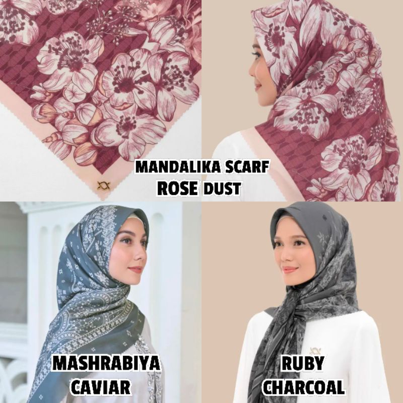 Siap kirim Sale wearing klamby bali scarf dusty Sand sunburn wearing klamby / Mashrabiya scarf cavia